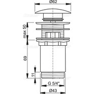 Донный клапан AlcaPlast A392B фото 2