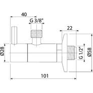 Угловой вентиль AlcaPlast ARV001-Antic с фильтром фото 2