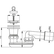 Сифон для душевого поддона Alcaplast A461-50 DN50 фото 2