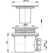 Сифон для душевого поддона AlcaPlast A48 DN90 фото 2