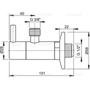Угловой вентиль AlcaPlast ARV001 с фильтром фото 2