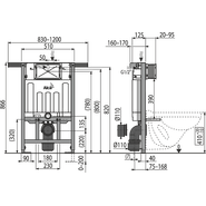 Инсталляция для подвесного унитаза Alcaplast AM102/850 Jadroмodul фото 2