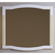 Зеркало Opadiris Лаура 100 см, белый/бежевая патина фото 