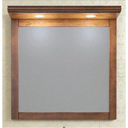 Зеркало Opadiris Мираж 80 см с козырьком, цвет орех фото 