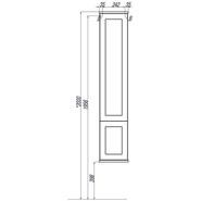 Пенал подвесной Акватон Леон 31 см с корзиной 1A186503LBPR0, дуб бежевый фото 2