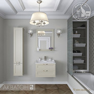 Пенал подвесной Акватон Леон 31 см с корзиной 1A186503LBPR0, дуб бежевый фото 5