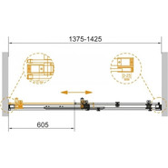 Душевая дверь Cezares 140 см STYLUS-SOFT-BF-1-140-C-Cr, хром/прозрачное фото 2