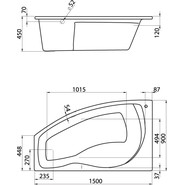 Ванна акриловая Santek Майорка 150x90 см 1.WH11.1.985 R фото 2
