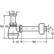 Сифон для биде Viega 120337 DN32 фото 2