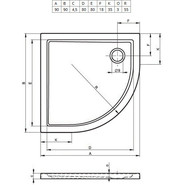 Акриловый поддон Riho Zurich 280 90х90 см DA8800500000000 фото 2