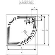Мраморный поддон Riho Kolping DB14 90х90 см DB1400500000000 фото 2