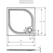 Мраморный поддон Riho Kolping DB21 90х90 см DB2100500000000 фото 2