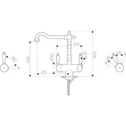 Смеситель для кухни Omoikiri Amagasaki-AB 4994292, античная латунь фото 5