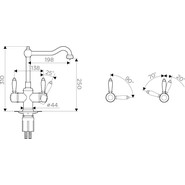 Смеситель для кухни Omoikiri Tottori-AB  4994009, античная латунь фото 5