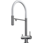 Смеситель для кухни Omoikiri Kanto-BN-WH 4994298, сталь/белый фото 