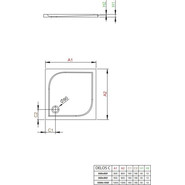 Поддон акриловый Radaway Delos C900 90х90 см SDC0909-01 фото 2