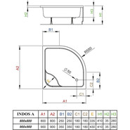 Поддон акриловый Radaway Indos A 80х80 см SIA8080-01 фото 2