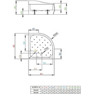 Поддон акриловый Radaway Korfu A800 80х80 см 4S88400-03 фото 2