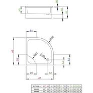 Поддон акриловый Radaway Naхos A800 80х80 см SBA8841-1 фото 2