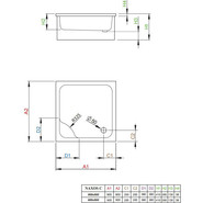 Поддон акриловый Radaway Naхos C800 80х80 см SNC8841-28 фото 2