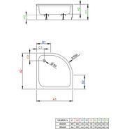 Поддон акриловый Radaway Samos A800 80х80 см 4S88300-03 фото 2