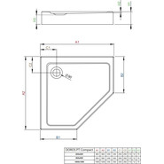 Поддон акриловый Radaway Doros PT Compact 90х90 см SDRPTP9090-05 фото 2