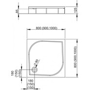 Поддон мраморный Radaway Paros C900 90х90 см MBC9090-03-1 фото 2