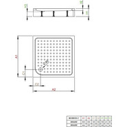 Поддон акриловый Radaway Rodos С900 Compact 90х90 см 4K99155-04 фото 2