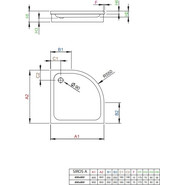 Поддон акриловый Radaway Siros A900 90х90 см SBA9917-1 фото 2