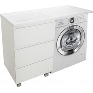 Тумба напольная с раковиной-столешницей Эстет Dallas Luxe 130 см L, 3 ящика ФР-00002270 фото 