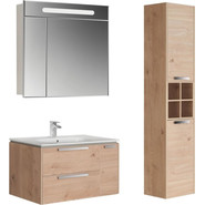 Пенал подвесной Roca Lago 35 см с корзиной 857297444, дуб светлый фото 2