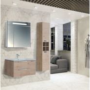 Пенал подвесной Roca Lago 35 см с корзиной 857297444, дуб светлый фото 3