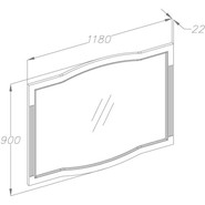 Зеркало Opadiris Лаура 120 см, белый фото 2
