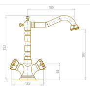 Смеситель для кухни Bronze de Luxe Royal 10105, бронза фото 2