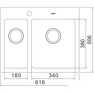 Кухонная мойка Oulin OL-FTR202R 1,2 мм, нержавеющая сталь фото 3