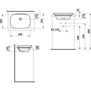 Раковина врезная на столешницу Laufen INO 50 см 8.1730.2.000.109.1 фото 5