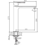 Смеситель для раковины высокий Haiba HB11505 фото 2