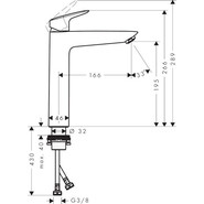 Смеситель для умывальника высокий Hansgrohe Logis 71091000 фото 6