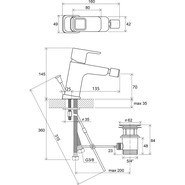 Смеситель для биде Ravak 10° TD 055.00 X070067 фото 2