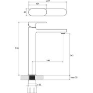 Смеситель для раковины высокий Ravak Chrome CR 015.00 X070100 фото 5