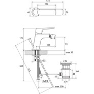Смеситель для биде Ravak Classic СL 055.00 X070082 фото 3