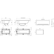 Ванна акриловая Ravak Classic 170х70 см C541000000, Размер - мм: 1700х700 фото 6