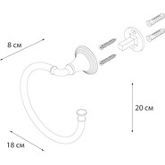 Полотенцедержатель Fixsen Luksor FX-71611B, цвет черный фото 3