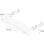 Полка для полотенец Fixsen Luksor FX-71615B, цвет черный фото 3