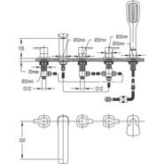 Смеситель для ванны Cezares Tesoro F-BVD5-01 фото 2