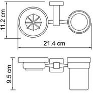 Стакан с мыльницей WasserKraft Lippe K-6526 фото 5