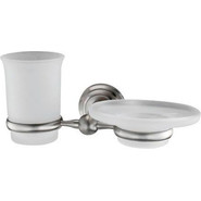Стакан с мыльницей WasserKraft Ammer K-7026 фото 