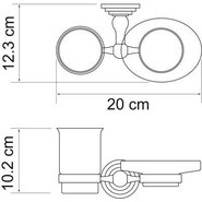 Стакан с мыльницей WasserKraft Ammer K-7026 фото 4
