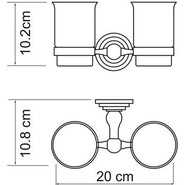 Стакан двойной для зубных щеток WasserKraft Ammer K-7028D фото 4