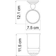 Стакан для зубных щеток WasserKraft Ammer K-7028 фото 4